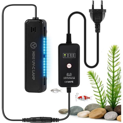 5W Mini UV Aquarium Stérilisateur Lampe avec Minuteur (1/5)