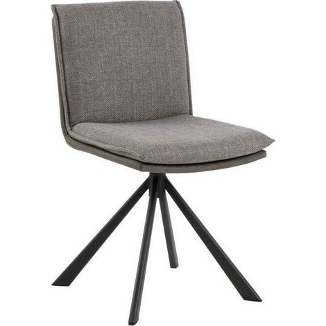 Silla Norsica 680, Gris claro + Antracita + Negro, 85x48x59cm, Tapiz, Metálico, Madera