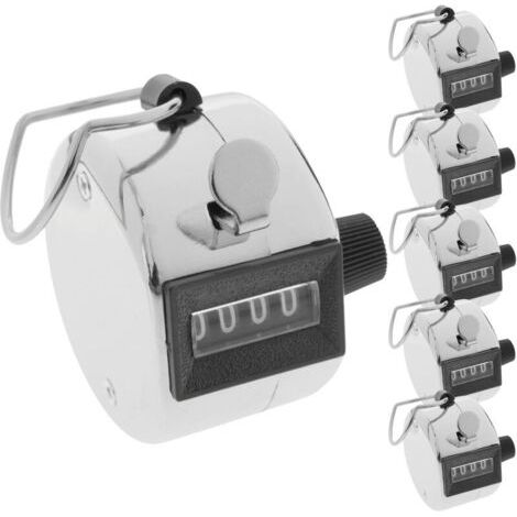 Compteur de flux de personnes manuel à 4 chiffres, compteur mécanique, débitmètre de personnes en métal, table de compteur de flux de passagers, 2 ensembles (1/5)