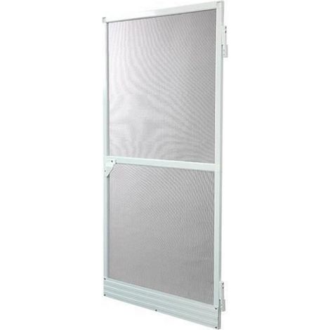 Moskitonetz Türen Fiberglas Aluminium Weiß (220 x 100 cm)