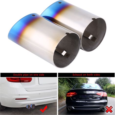 1 Paar verchromte Auspuffblenden für BMW 3er E90 E92 E93 328i 325i (1/5)
