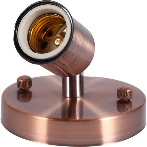 Ampoule, E27 Plafonnier Vintage Moderne Lampe Murale Support D'ampoule Rotation 180°(Bronze) (1/5)