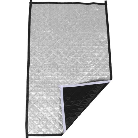 Rideau Isolant Thermique avec Installation sans Perçage en Graphène Argenté Stores Isolants Élagnes et Robustes Le Froid pour Salon et Bureau (1/5)