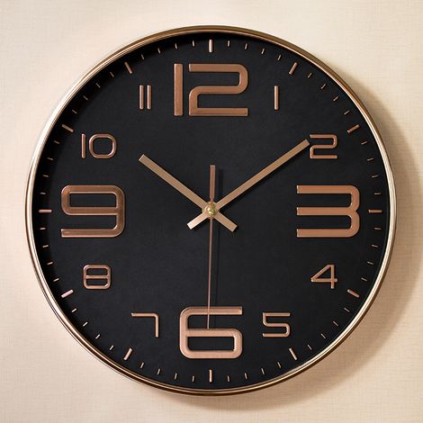 Horloge murale 30 cm sans tic-tac, mouvement quartz silencieux