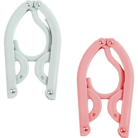 Cintre pliable, cintre en plastique pliable, cintre de voyage, gain de place, idéal pour la maison, l'hôtel et les voyages (lot de 2)