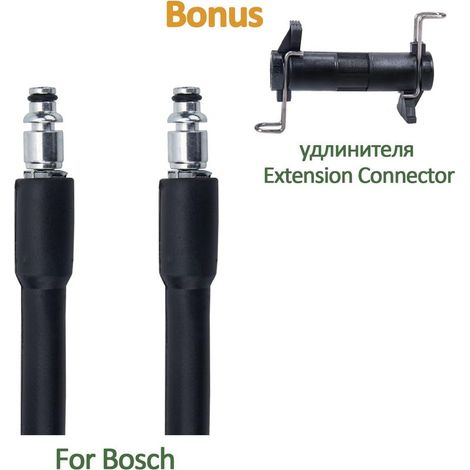 Tuyau de Nettoyeur Haute Pression 10 m x 140 bar, Compatible avec BOSCH, BLACK & DECKER, AR, MICHELIN, STANLEY, MAC ALLISTER (1/4)