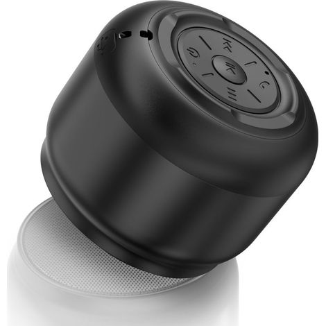 Mini enceinte Bluetooth portable, autonomie 15h, idéale usage quotidien et plein air, noire. (1/5)