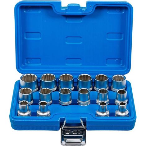 Jeu de Douilles 12,5 mm (1/2) 8-24 mm - 16 pcs, Acier Résistant - Polyvalence et Durabilité, Pro - D-Work (1/5)