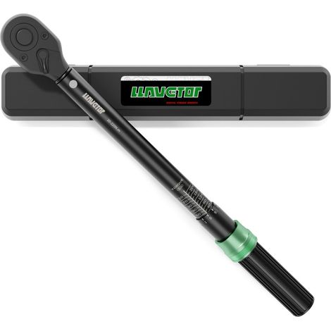 Clé Dynamométrique 1/2", 20-220 Nm,Double Réglage De Direction,8 Pièces Cle Dynamometrique,pour voiture,Précision±3% Réglable à 72 Dents,Clef a Cliquet (1/5)