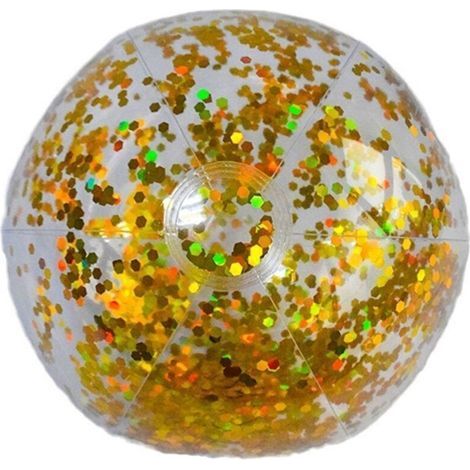 Ballon d'eau gonflable à paillettes - Jouet de piscine pour enfants - 40 cm Avec pompe à air (1/4)
