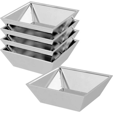 Maison Exclusive - Garten-Pflanzgefäß 5 pcs Silber 50 x 50 x 15 c