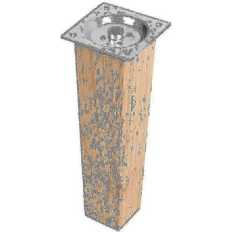 Meubles avec pieds carrés en bois, ensemble de 4 pièces, style chêne, 20 cm. (1/3)