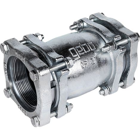 Gebo – Raccord à compression manchon union fonte malléable galvanisée 2"1/2 – Filetage plomberie – Température max 80°C – Certifié ACS