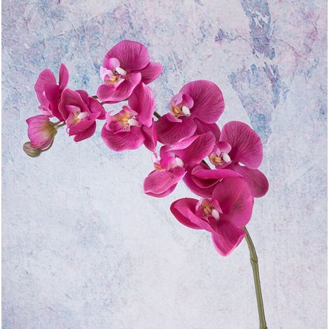 4 Pièces Fleur Artificiel Phalaenopsis Orchidée 96cm Artificielle Feuilles artificielles de Phalaenopsis (Violet) (1/5)
