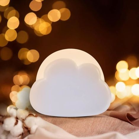Veilleuse Nomade Portable, Veilleuse Nuage Rechargeable pour Allaitement, Veilleuse Voyage, Lampe Chevet Enfant, Lumière Décor (1/3)