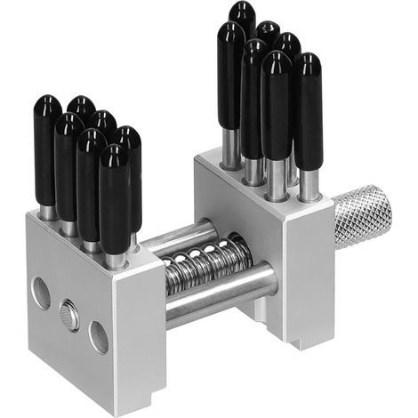 Tornillo de banco ajustable de aluminio - Abrazadera multifunción para bricolaje, modelismo y reformas - Amplia sujeción (1/4)