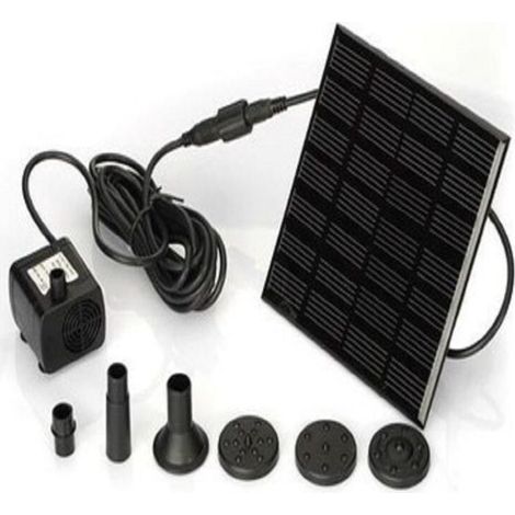 7V 1,2W Solarbrunnenpumpe, 200L/h Fördermenge, 110cm Förderhöhe, 6 Düsen für individuelle Sprüheffekte (1/5)