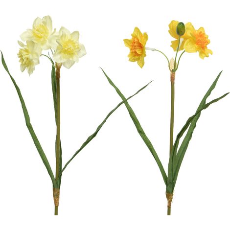 1 NARCISO ARTIFICIALE COLORE ASSORTITO 40CM