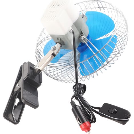 12V 25W Mini-Kfz-Lüfter zum Anclipsen mit Oszillationsfunktion für das Armaturenbrett von Auto und LKW (1/5)