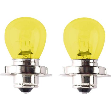 2x ampoule 6V 15W P26S jaune moto scooter cyclomoteur universel éclairage lumière (1/2)