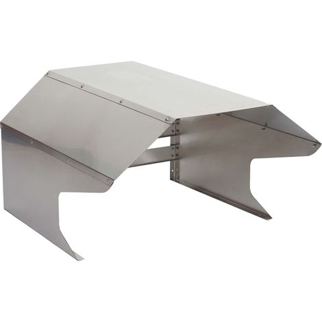 Mähroboter-Garage HHG-973, Dach Unterstand für Rasenmäher, Metall 40x59x69cm Edelstahl