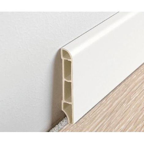 BATTISCOPA PVC H70X12MM SP.2MM 2,50MT BIANCO