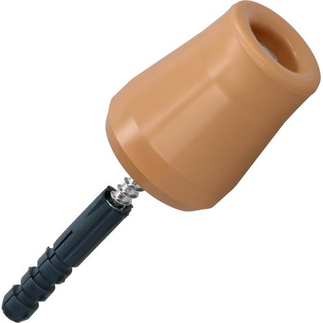 Tope de puerta de goma color beige de 62 mm (1/5)