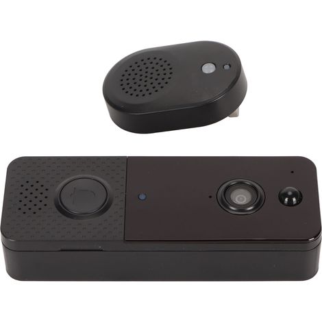 Sonnette vidéo sans fil 720p 1MP HD avec vision nocturne, étanche IP65, pour la sécurité de votre domicile et la surveillance intérieure et extérieure.
