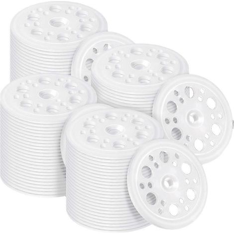 200 rondelles isolantes en plastique de 45 mm (1,77 pouce) en polypropylène pour la répartition de la charge et la fixation (1/4)