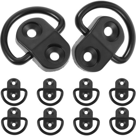 SEWACC 10 Pièces Crochet de Coffre de Voiture, Crochets de Chargement en Abs et Fer, Noir, pour Bagages et Objets, pour Coffre de (1/5)