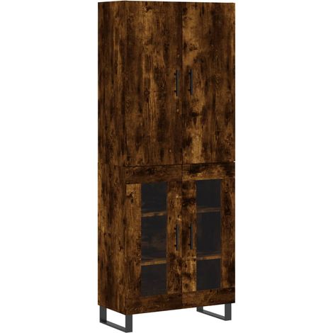 Buffet credenza cassettiera armadio mobile contenitore organizer cucina soggiorno salotto alto 69,5 x 34 x 180 cm legno ingegnerizzato marrone 020033426
