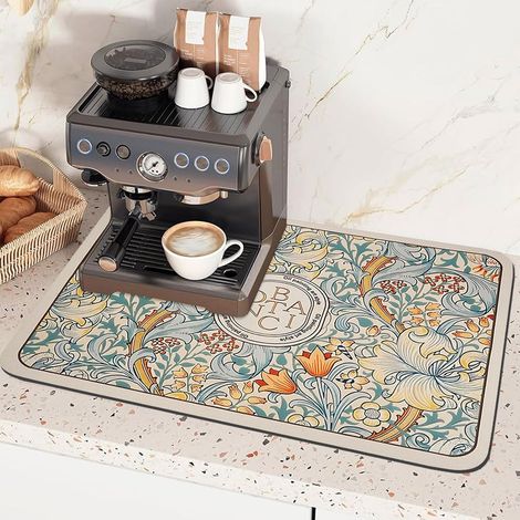 Tapis Égouttoir Vaisselle, 40x50cm Tapis Cafetière Absorbant Café (1/5)