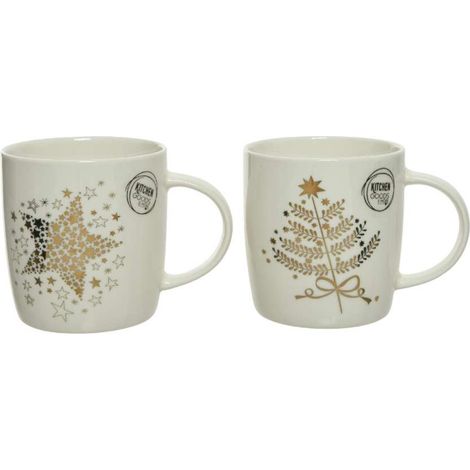 Mug decorazione natalizi colore oro-bianco (1/2)