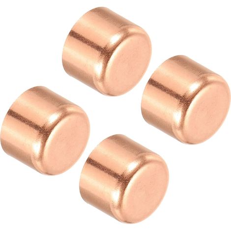 Capuchon de Tuyaux Cuivre 4pcs, Bouchons d'Extrémité Raccord, Embouts Tuyau pour Soudage Raccordements Plomberie Tube Climatisation, 10.2x11mm (Diametre x Hauteur) - 1 Inch (1/5)