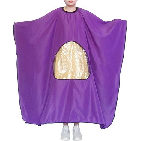 Barber Cape - Waterproof Hair Cutting Cape with Peach Heart Window - Adjustable Snap Closure - For Salon and Home Use - 160 x 140 cm - 1 Piece