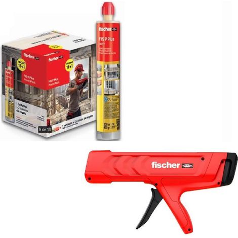 FISCHER pack 12unds fischer p plus 300 t 300ml + pistola de regalo