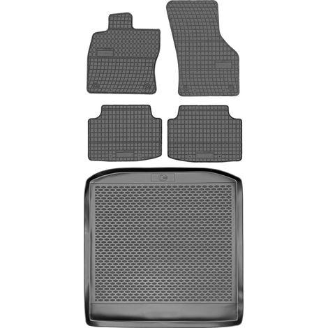 SET di tappetini in gomma per auto e tappetino per bagagliaio per Skoda Octavia III Kombi dal 2013 al 2019 (1/5)