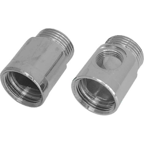 COPPIA DISTANZIALI RETROGRUPPO IN OTTONE CROMATO 3/4"MF