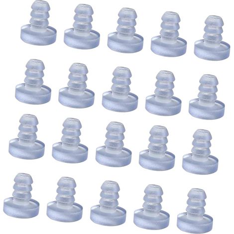 Lot de 100 protections de meubles transparentes en PVC avec tige (1/5)