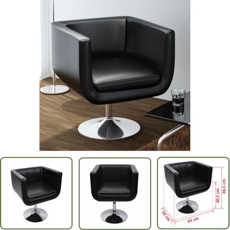 Chaise de bar Noir Similicuir (1/4)