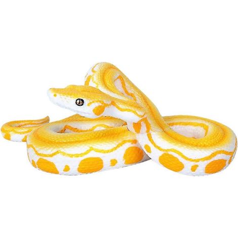 Boa miniature très réaliste, jouet serpent en plastique, modèle de bureau, jouet de magie (jaune)-15X11X5.8CM-Yellow