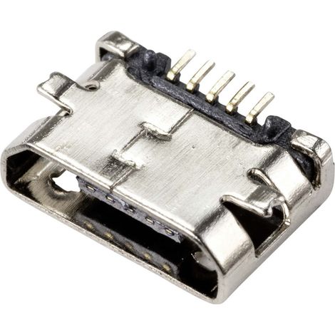 Einbaubuchse Micro-USB 2.0 Typ-B Buchse, Einbau horizontal Micro-USB 2.0 Typ-B TC-9201376 TRU COMPO (1/4)