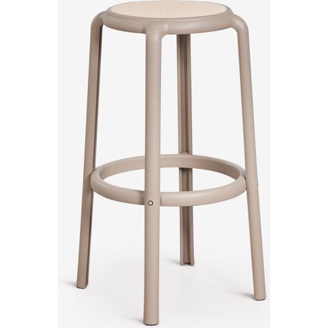 SKLUM Packung mit 4 hohen Omara-Hockern Moka Braun ↑75 cm                                 