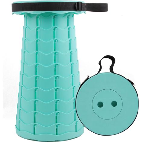 Tabouret télescopique en plastique tabouret de pêche pliant extérieur Lake Green (1/4)