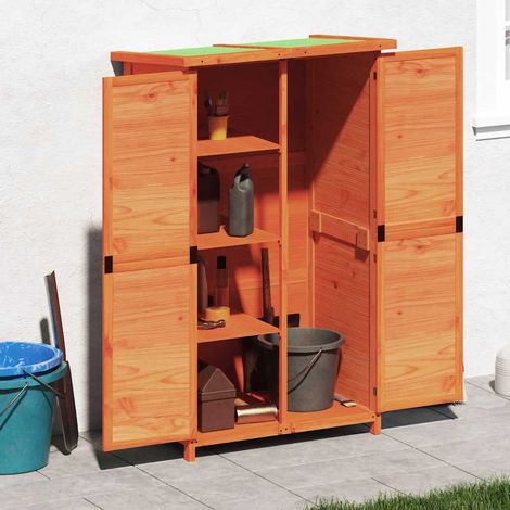 Abri de jardin, marron, 83 x 57 x 140 cm, en pin massif
