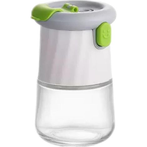 Distributeur de sel de précision – Pot doseur facile à utiliser (0,5 g) à une pression, dosage ajustable, corps en acier inoxydable et verre pour la cuisine, la pâtisserie et l'assaisonnement de table (1/5)