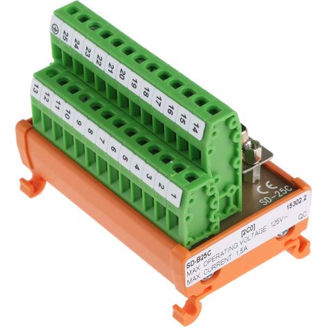 Module d'interface Sub-D 25 Contacts, Femelle, Montage sur Rail DIN ( Prix pour 1 ) (1/3)
