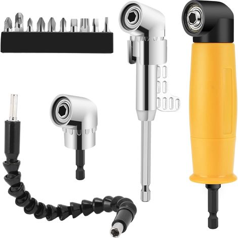 Kit de Fixation de Perceuse à Angle Droit Adaptateur de Perceuse à Angle Droit de Extension de Foret flexible (1/5)