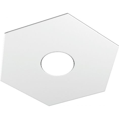 Plafoniera Industrial-Minimal Hexagon Metallo Bianco 1 Luce Led 12W (1/5)