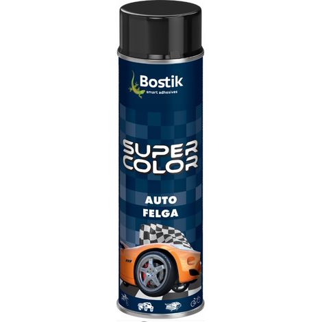 Vernice acrilica per cerchi auto Bostik Super Color, nero opaco, 500 ml (1/3)